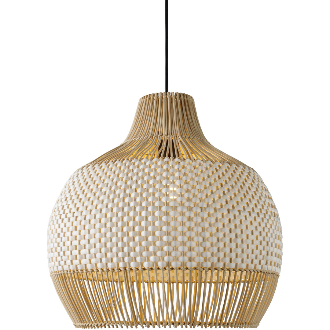 Caden 1 - Light Black Two-Toned Rattan Fixture Pendant